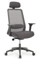 Кресло Ворк W-218C GREY (сетка серая/ткань серая)